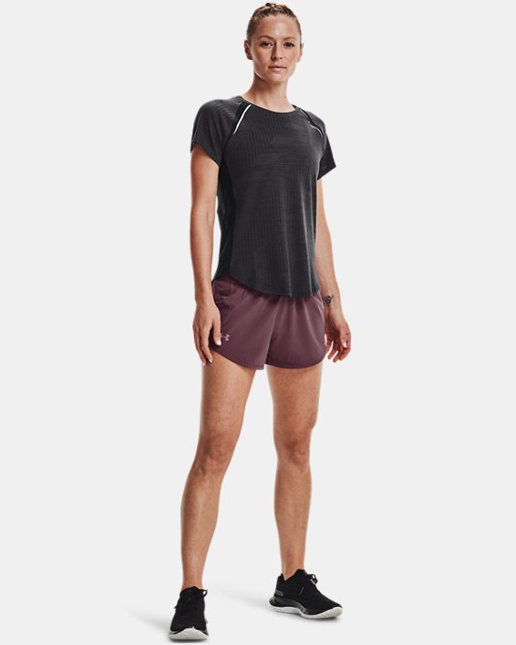 Women's UA Speedpocket Shorts, Purple, pdpMainDesktop image number 2